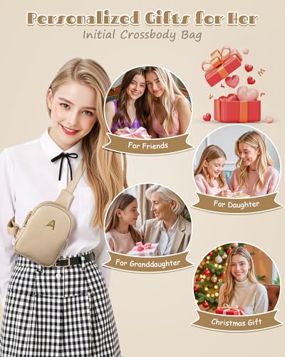 Teacher Appreciation Thank You Teacher Gift Idea, Mini Initial Crossbody Bags, Gifts for Teen Girls Women, Lightweight Sling Purse, Birthday Gifts, Retirement Gifts, Gifts for Coworker2