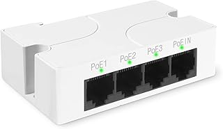 3 Port PoE Extender, POE Repeater 100 Meters(328 ft) Extender IEEE802.3af/at Compatible, 1 in 3 Out PoE Adapter Power POE Camera/PoE Device,10/100Mbps RJ45, Plug and Play(POE5005)