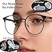 PFDHQS 5-Pairs Silicone Eyeglass Nose Pads, Pressure-Reducing Air Chamber Design | Screw-in Style Glasses Nose Pads Replacement Kit, Anti-Slip & Easy Install, Fit for Most Eyeglasses & Sunglasses