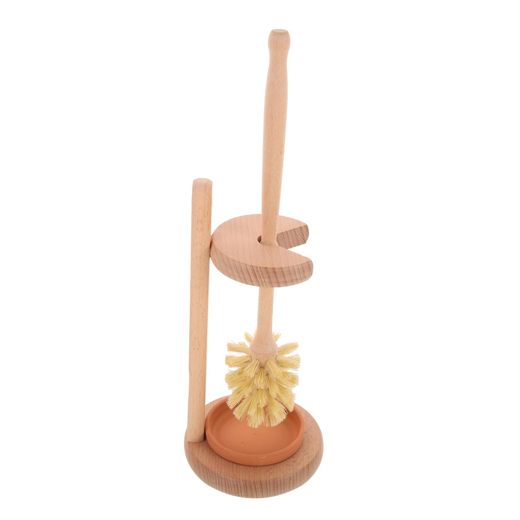 Escobilla de Baño con Soporte de y Mango Ergonómico Cepillo para Limpieza de Inodoros Accesorios Baño para Hoteles y Oficinas