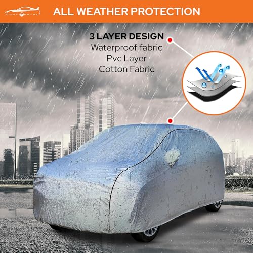 Image of Continental [SilverGuard] Dual Belts Eetra Protection Grand Vitara Car Cover (2022-2026) Build with Triple Stitched,Waterproof & Dustproof Car Cover for Grand Vitara (Metallic Silver).