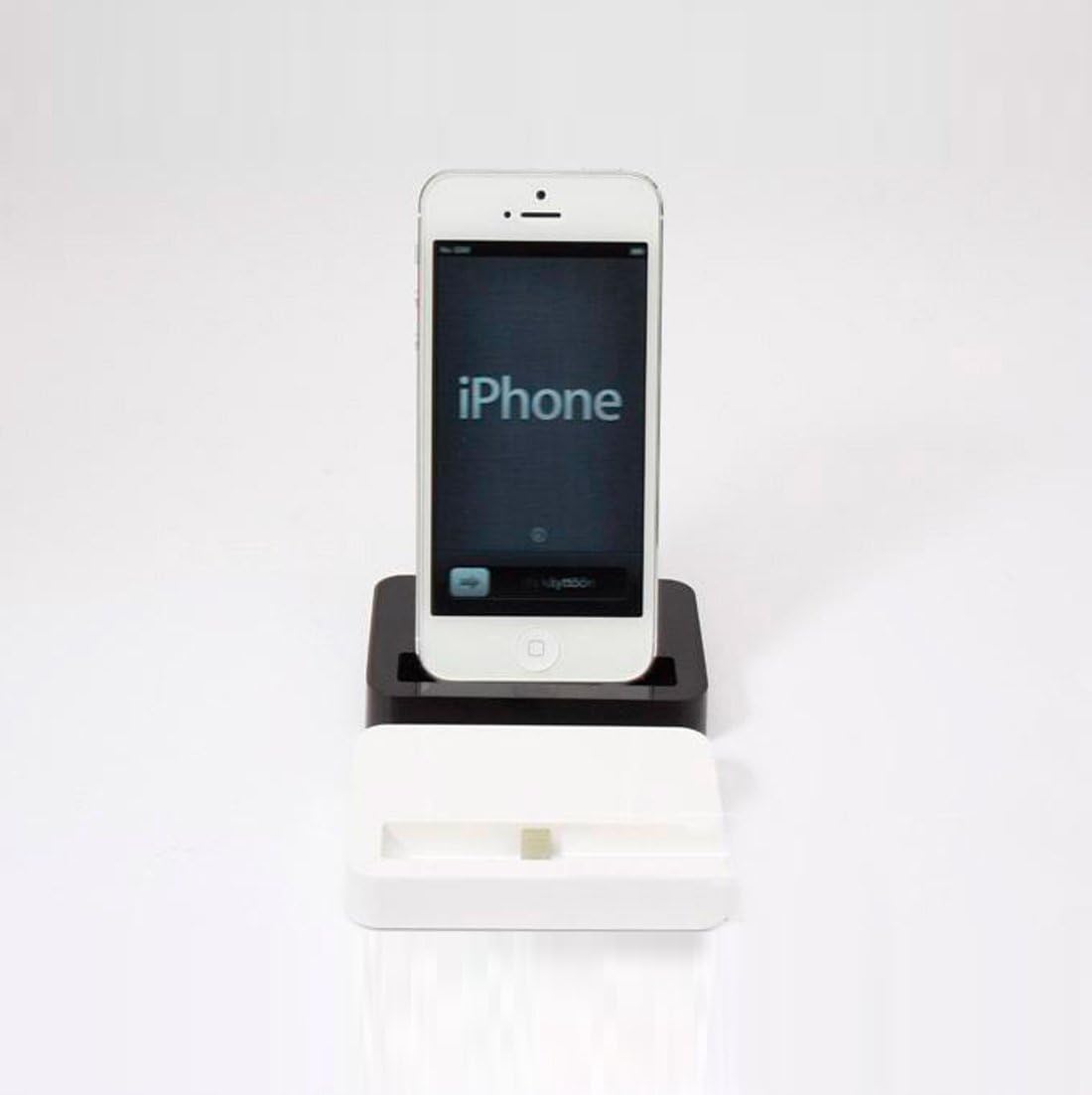 White Desktop Desk Charger Dock Cradle Base Charging Station for iPhone 5/5S/5C