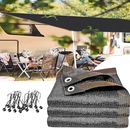 Filet d'ombrage grande largeur maille noire résistante pour jardin - 2
