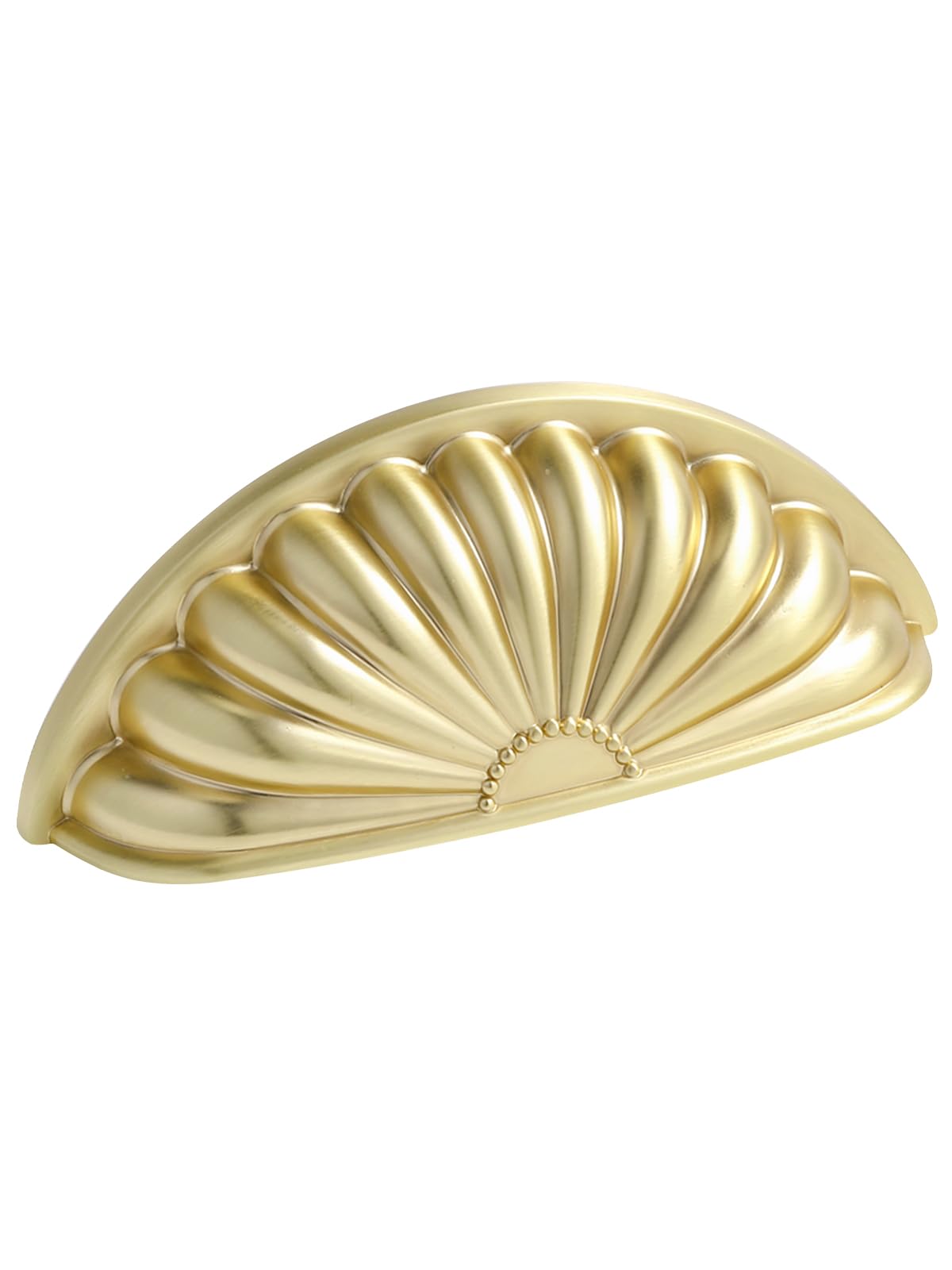 JIASENBAO Brushed Gold Cabinet Cup Pulls 76mm Hole Center 5 Pack Brass Drawer Pulls Kitchen Hardware Cabinet Handles Dresser Handles Knobs