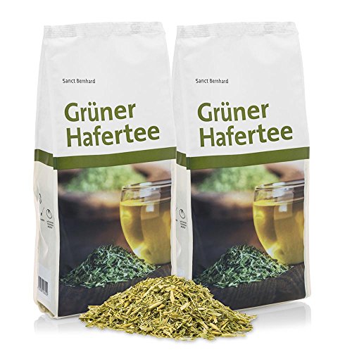 Sanct Bernhard Grüner Hafertee lose (4x 250g) | Grüner Tee lose – Ideal für Trinkkuren & zur unterstützenden Durchspülung der Harnorgane und Nieren | Premium Kräutertee Made in Germany