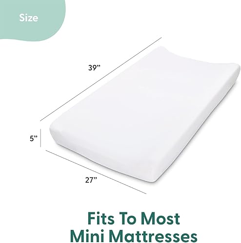 Miniatura 2 de The Peanutshell Paquete de 3 sábanas bajeras de corral suaves y transpirables para bebé, niño o niña, para colchón Pack N Play, se adapta a