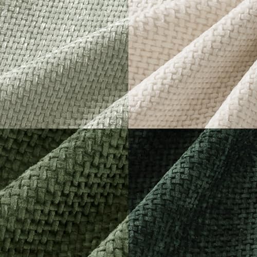 Image of MIULEE Pack of 4 Couch Throw Pillow Covers 22x22 Inch Neutral Green Soft Decorative Chenille Pillow Covers Farmhouse Accent Cushion Covers for Boho Spring Home Decor Sofa Bedroom Living Room