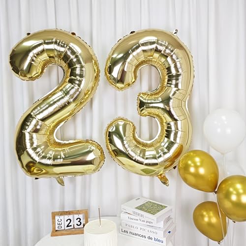 Image of 40 Inch Light Gold 3 Number Balloons Large Champagne Gold Number | White Gold Giant 3 Foil Mylar Helium Digital Balloon for 3th or 3st Anniversary Party Decorations Supplies