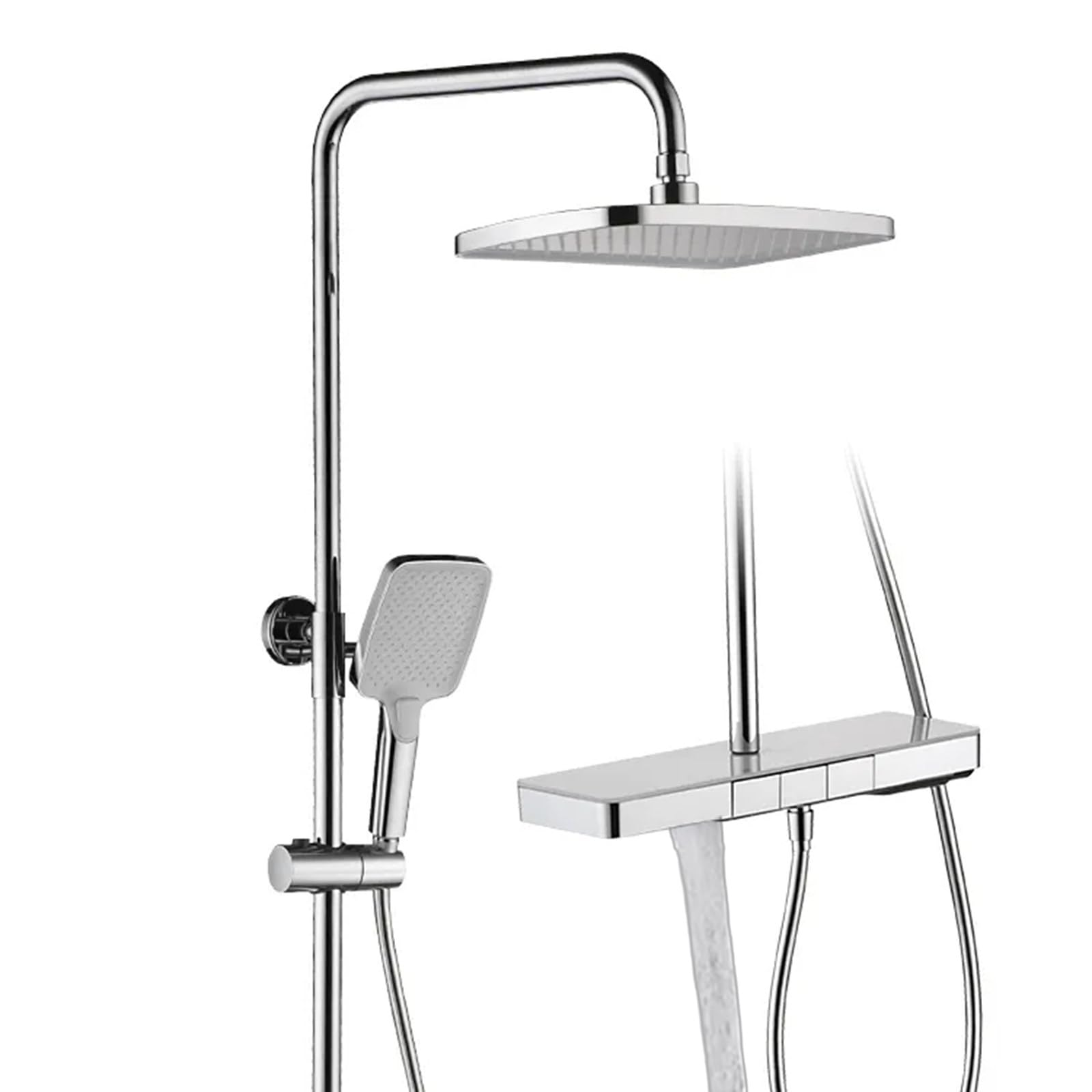 Robinet de douche thermostatique avec ciel de pluie 12 pouces pour votre espace détente AC