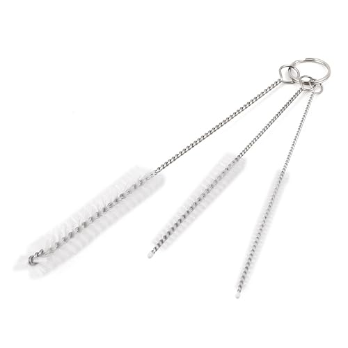 uxcell Tanque de peces de acuario Mango espiral Tubo de ensayo Tubo de lavado Cepillo limpiador 3 en 1