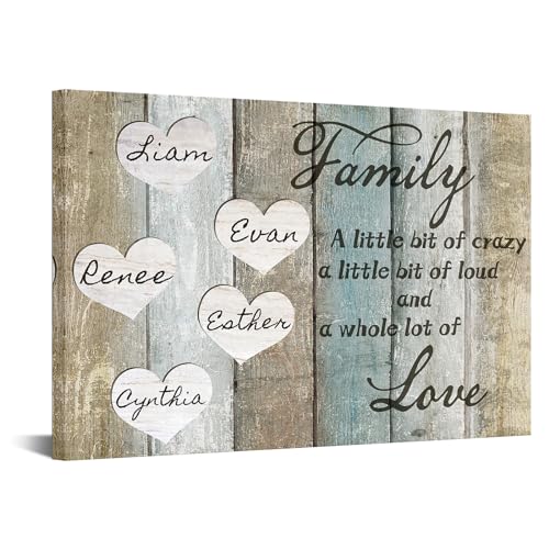 iLOOKLiKE Personalized Family Name Canvas Wall Art 'A Little Bit