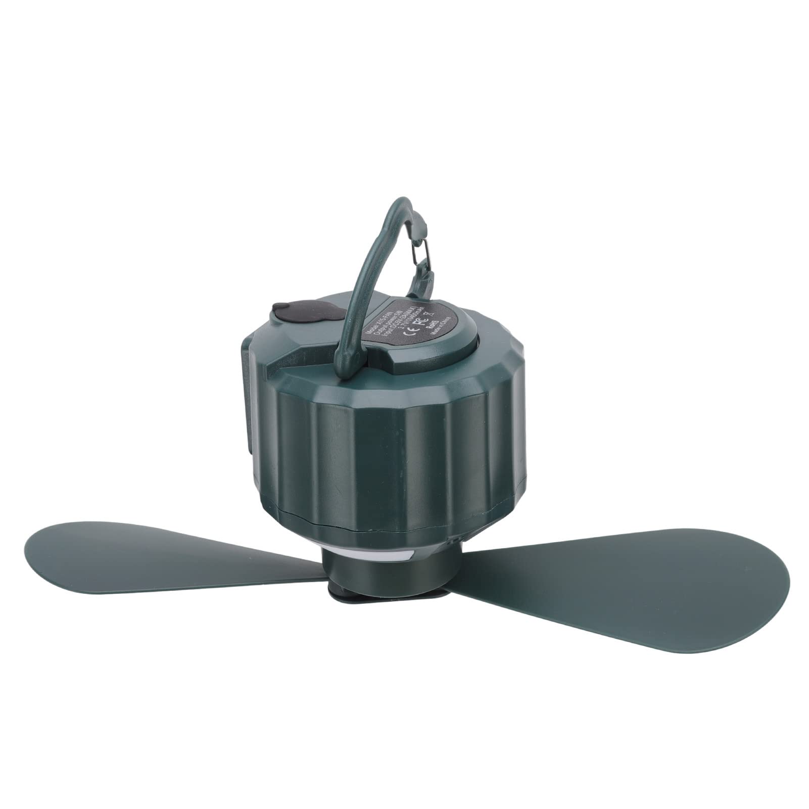 Ventilador Portátil para Acampar de 10400 MAh, Ventiladores para Tiendas de Campaña Al Aire Libre con Control Remoto de Linterna LED, Ventilador de Techo con Batería Recargable USB, 3 Velocidades, 3 B