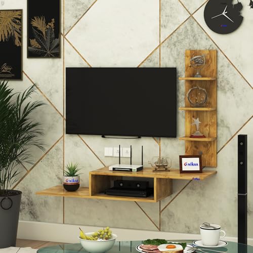 Image of Anikaa Thomas Engineered Wooden TV Unit /TV Stand /Wall Mounted TV Unit /TV Cabinet /TV Entertainment Unit (Giantwood) - Ideal for Upto 43 inch(D.I.Y)