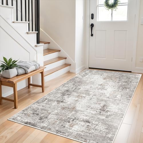 Amazon.com: 4x6 Washable Entryway Rug – Non-Slip Low-Pile Small Area ...