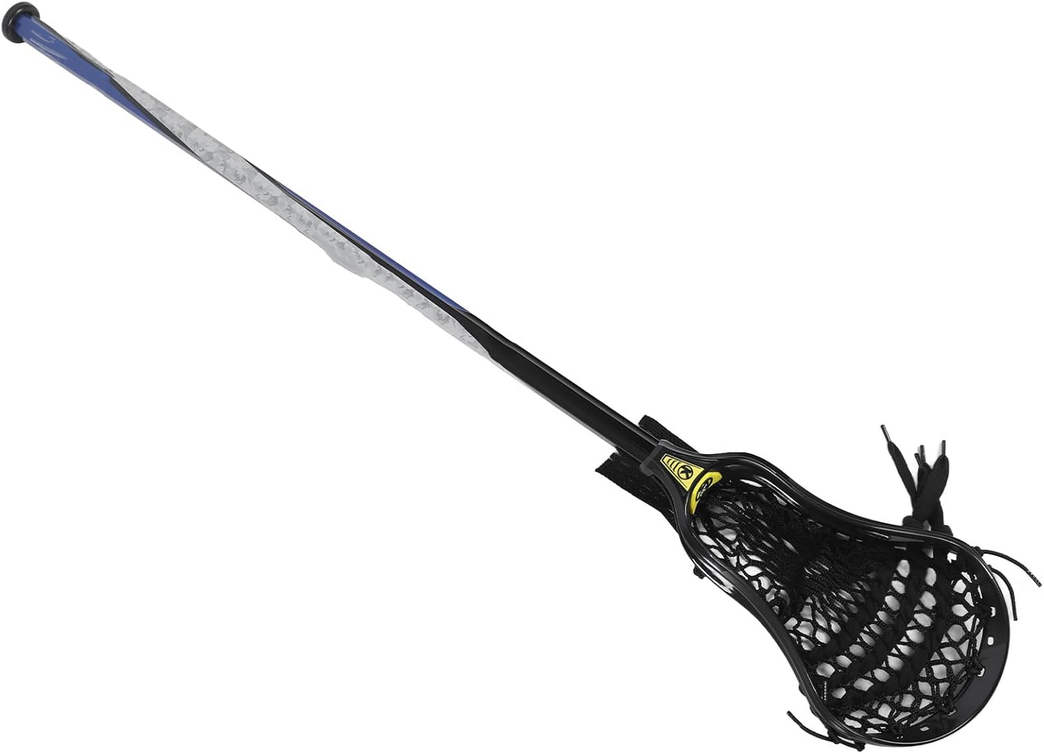 Lacrosse Stick Set, Bright Aluminum Alloy Boys Lacrosse Stick Set Develop Right Basics with Non Falling Tail for Player for Practice (White Mesh)