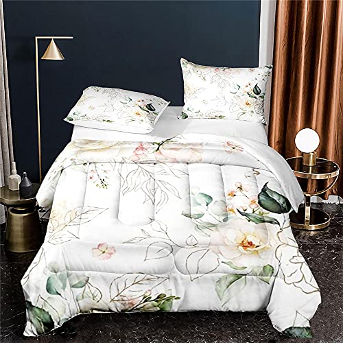 Fleur Parure De Lit Housse De Couette 1 Personne Fille Doux Hypoallergénique Microfibre Cover
