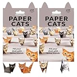 Katzen Origami Papier Kit, 100 Blätter Origami Papier Katzen Kit, Tier Handgefertigte Papierkraft Set für Erwachsene Kinder Katzenliebhaber Büro Dekoration Schreibtisch