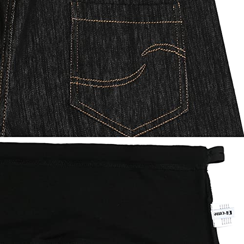 Bhome Maternity Bermuda Denim Jean Shorts Over The Belly Full Panel Casual Pregnancy Short Pants Black S #TOP5