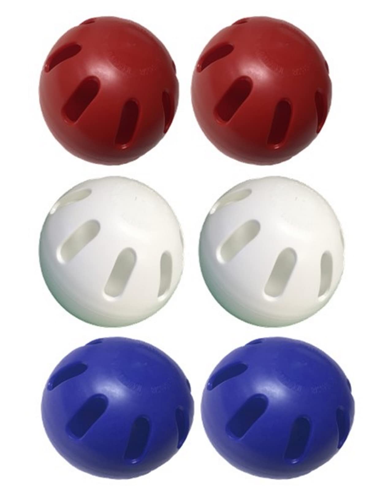 Bolas Wiffle - Pacote Com 6 Bolas Vermelhas Oficiais
