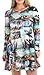 Produktbild FASHION FAIRIES Damenkleid, langärmelig, Rosenkerze, Halloween-Aufdruck, ausgestellt, Swing-Kleid Gr. 38-40, Krähen-Kürbis-Print