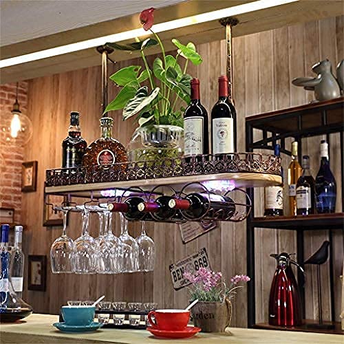 Casier à vin plafond pour libérer l'espace comptoir avec rangement suspendu - 5