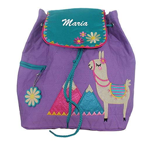 Kinderrucksack Lama mit Name violett Cover