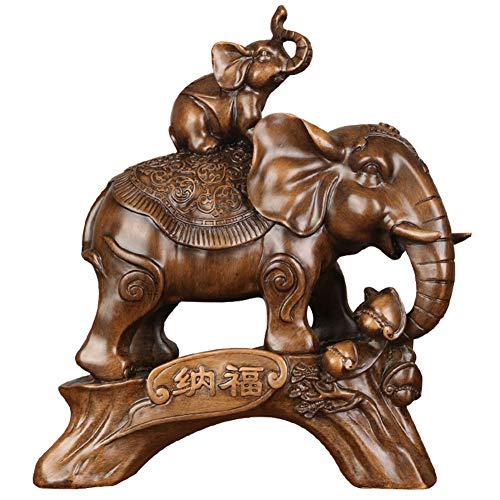 Statue d'Éléphant de la Fortune en résine pour décoration Feng Shui de maison
