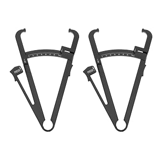 2pcs Fat Caliper Skinfold Caliper Body Fat Charts for Men Body Fat Ruler Measurement Tape Tool Body Measuring Tape Body Fat Tester Handheld Body Fat Measure Device Fat Measurer
