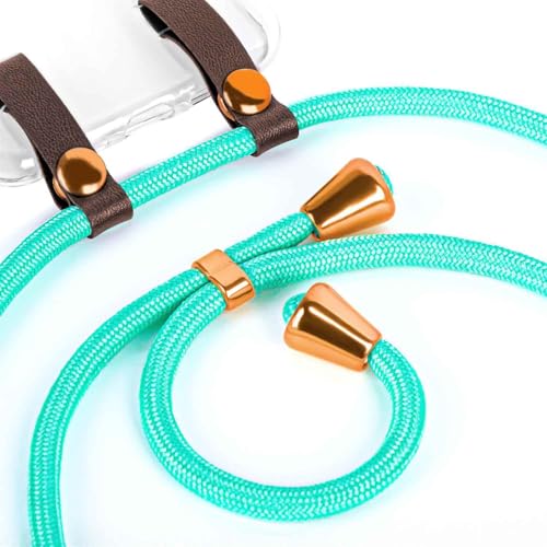 Chaîne de téléphone pour iPhone 13 mini moex avec coque turquoise cordon réglable
