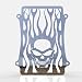 Skull Flame Polished Radiator Grill fits: 2006-2014 Kawasaki Vulcan 900 Classic VN900 Classic - Ferreus Industries - GRL-117-09