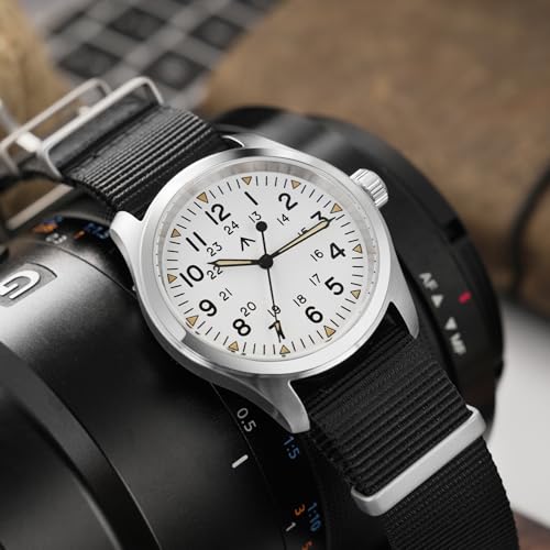 Image of TACTICAL FROG Militado ML08 Field Watch Japanese Sweep VH31 / 515 Movt with Calendar, Men's Military Watch Sapphire Crystal 10 ATM Waterproof Analog Watches for Men