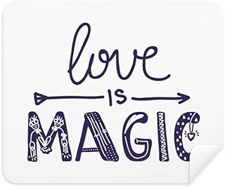 Love is Magic Cute Quote Style Cleaning Cloth Screen Cleaner 2pcs Suede Fabric