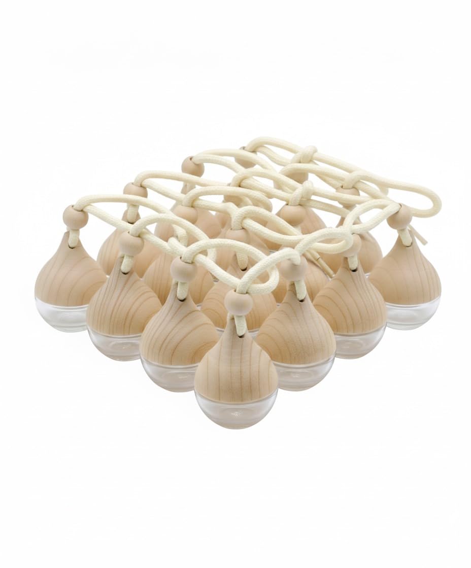 Hunky Dory 12pcs Luxury Empty Car Diffuser Bottles – 8ml Refillable Hanging Glass Bottles for Perfume, Essential Oils & Home Fragrance-image-17