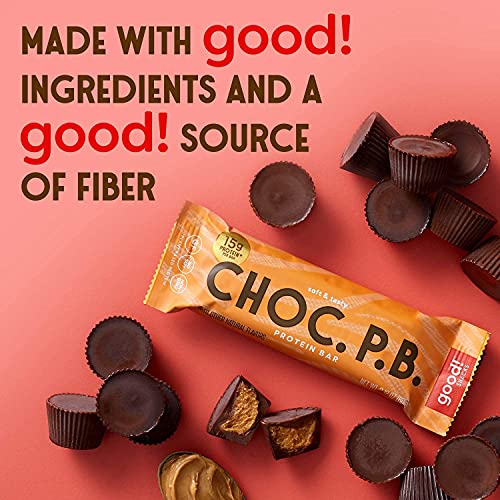 Good! Snacks Vegan Protein Bars Bundle, Chocolate Peanut Butter & Cookie Dough (24 Bars) Gluten-Free, Plant Based, Low Sugar, High Protein Meal Replacement, Healthy Snacks For Energy, 15G Protein #TOP5