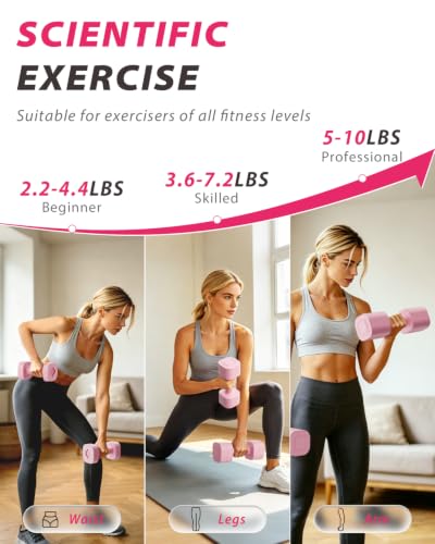 Image of Ragebby Adjustable Dumbbell Set of 2, Weights for Men and Women at Home, Anti-slip Handle, 3 in 1 Free Weights Dumbbells Set, 2lb /3lb /5lb /10lb /15lb /20lb for Pilates, Yoga, Strength Training