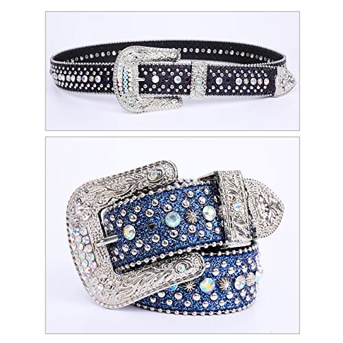 Rhinestones Belt Western Cowgirl Studded Leather Crystal Belt For Jeans Men Women Fashion Accessory3