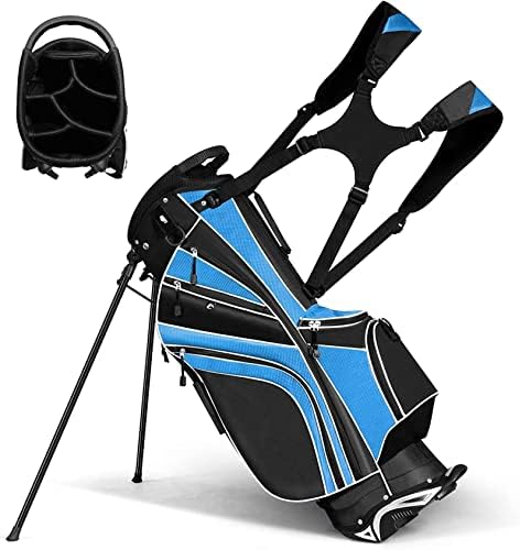 GRAFFY Golf Club Bags, Golf Carry Bag w/5 Way Dividers, 7 Pockets for Extra Storage and Umbrella Holder, Lightweight Golf Stand Bags for Men, Women