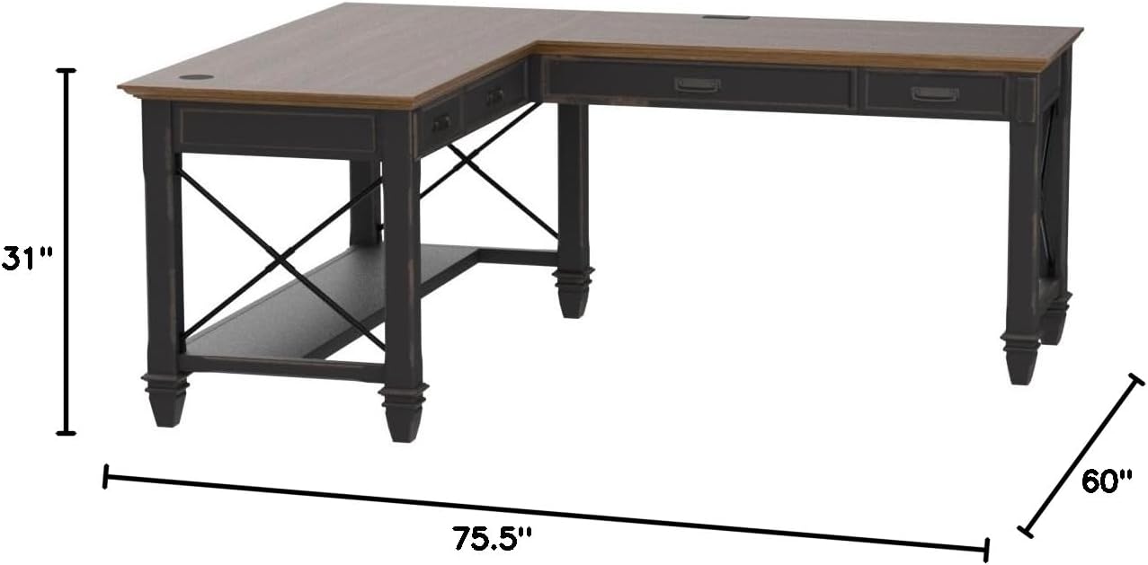 Martin Furniture IMHF386R-Kit Desk, Brown