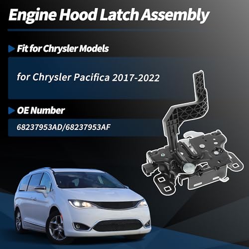 Pestillo de capó con bloqueo seguro y suave para Chrysler Pacifica 2019 2