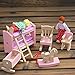 Vktech Wooden Dollhouse Funiture Kids Child Room Set Play Toy (Bunk Bed)
