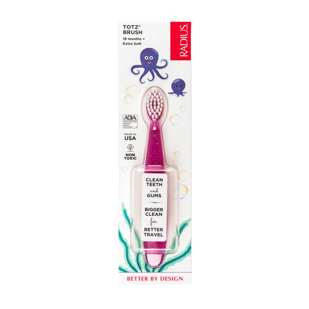 Totz Extra Soft Toothbrush For Ages 18 Months + Pink Sparkle