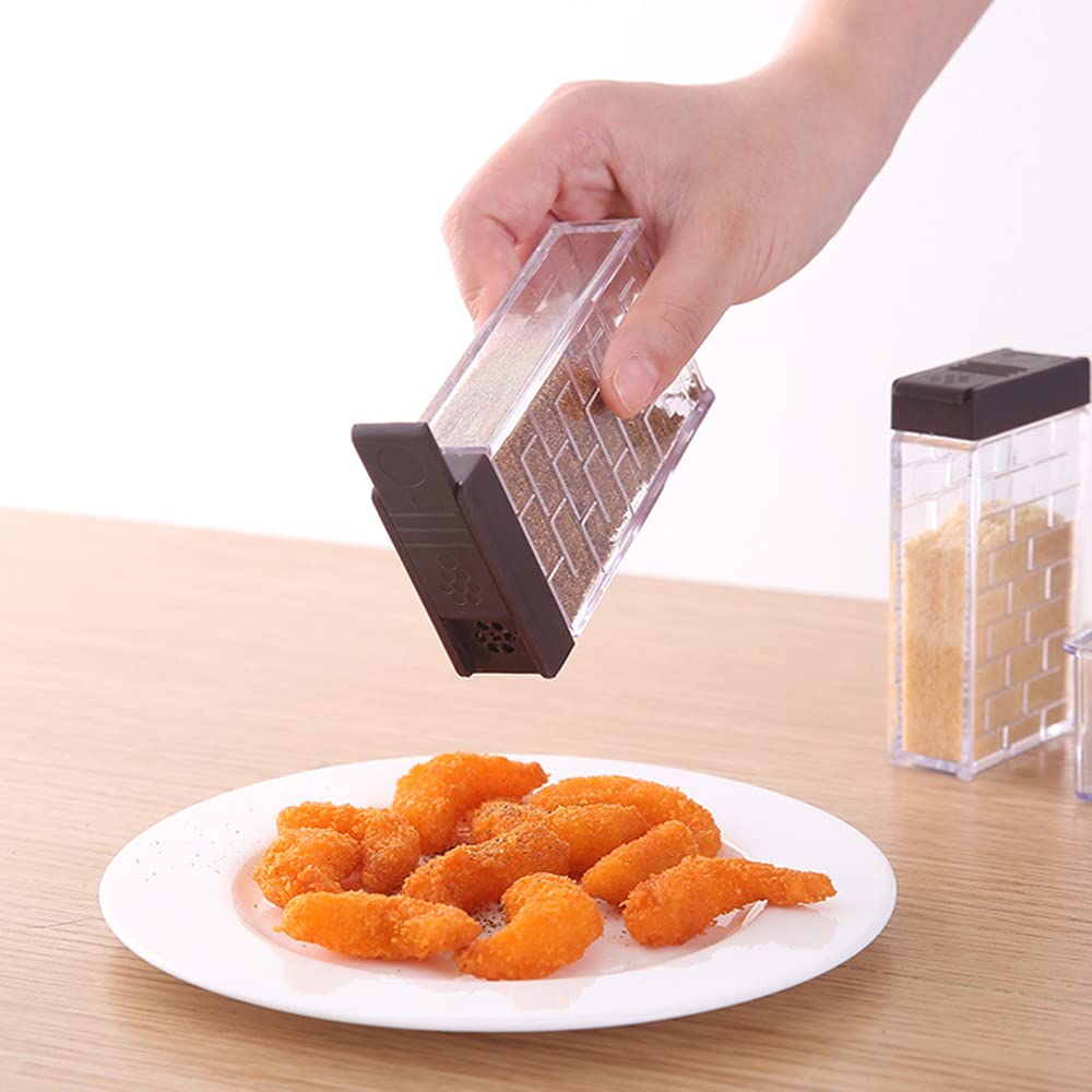 KONTONTY 4 Stuks Keuken Containers Peper Bewaarflessen Zoutvaatjes Potten Keuken Kruidenflessen Shaker Kruiderij Pot Suiker Kommen Kruidenpotje Honingpot Kruidenrek Glas Camping