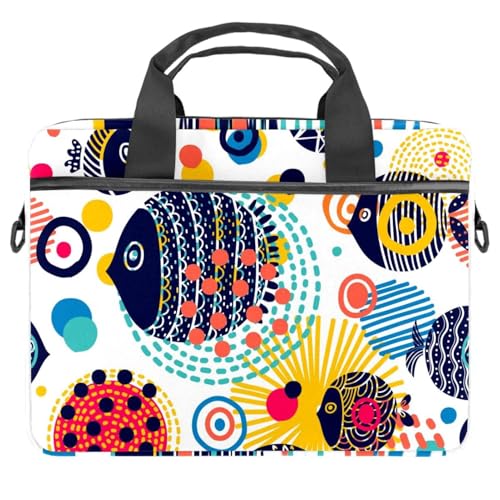 Housse ordinateur 14 pouces multicolore avec bandoulière réglable
