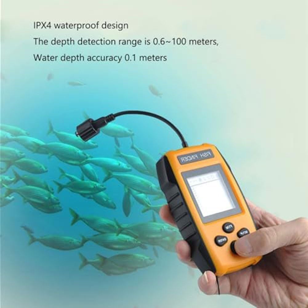 Cercatore di pesci wireless con sonar di profondità di 100 m e rilevatore subacqueo di angolo del fascio di 45 gradi per barca da pesca d'acqua dolce salata per kayak caccia sul ghiaccio sistema di