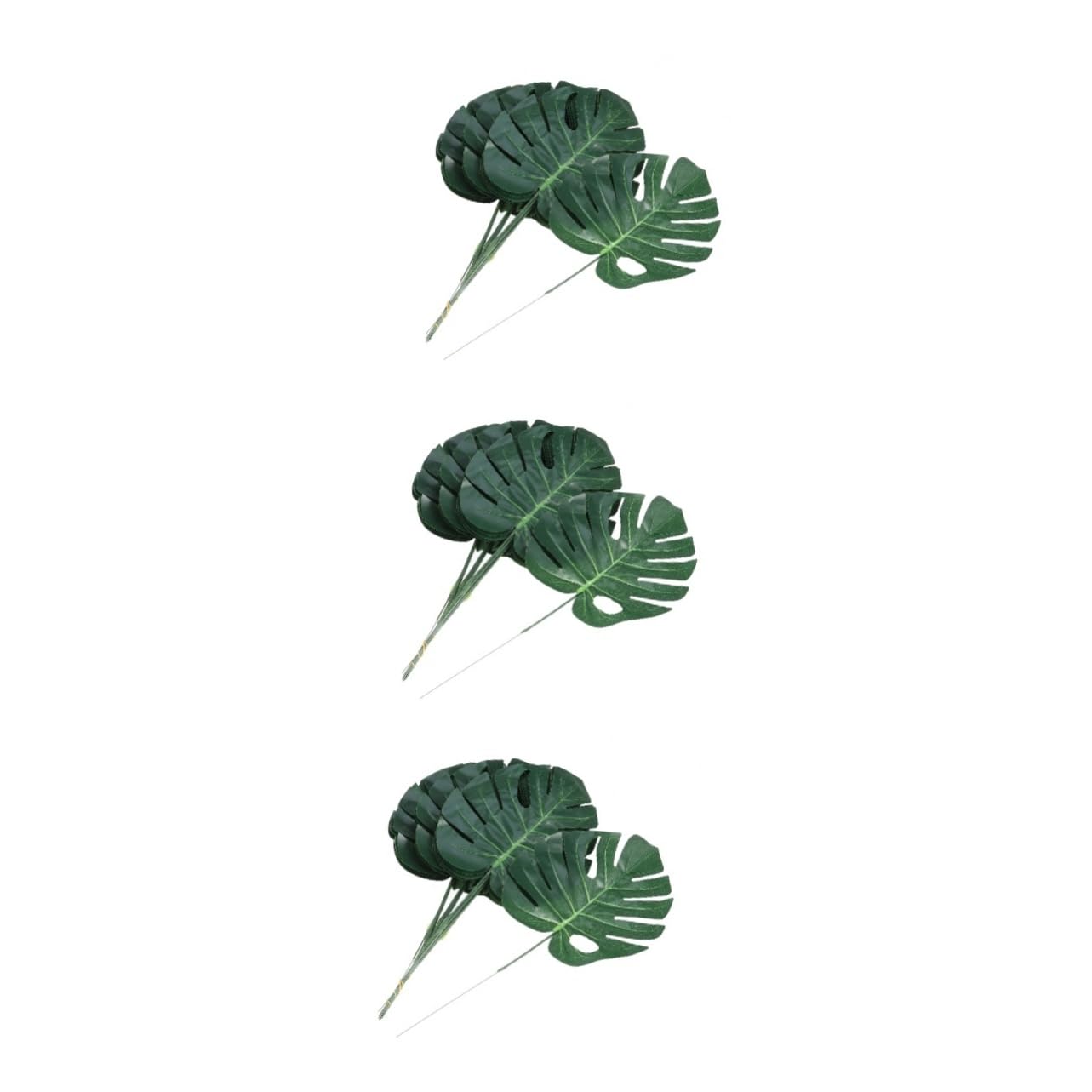 STOBAZA 60pezzi Foglie Artificiali Di Monstera Verde Confezione Da Decorazioni Per Casa e Giardino Per Composizioni Floreali e Atmosfere Tropicali