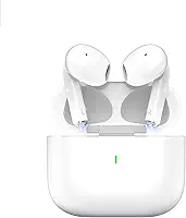 Fones de ouvido Bluetooth 5.3 sem fio, bateria com duração de 40 horas, carregamento USB-C, classificação de resistência à água IPX6, microfone embutido, compatíveis com Android e iOS BRANCO