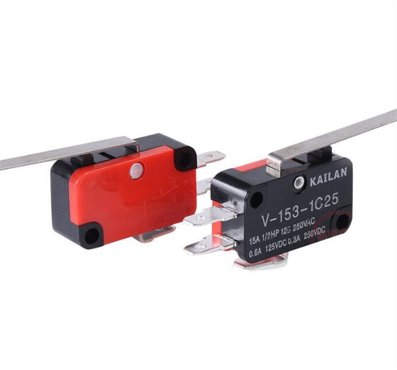 Micro Interrupteur V-15 Bouton Poussoir Haute Sensibilité 15A 250VAC SPDT Lot de 5