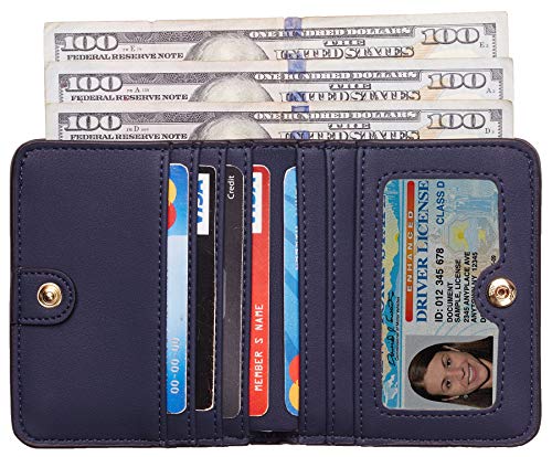 image for Toughergun Wallet Women Rfid Blocking Small Compact Bifold Luxury Leat