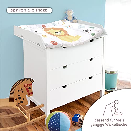 Aankleedkussen, babycommode 70 x 50 cm - zacht aankleedmat waterdicht aankleedkussen Safari-Motief - Image 5