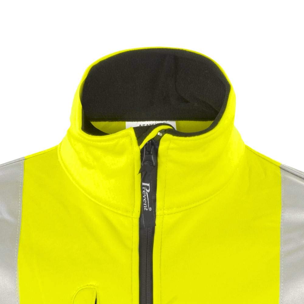 Prevent Warnschutz-Softshell-Jacken 8060G, leuchtgelb, Gr. M